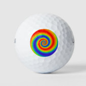Oorspronkelijk regenbooggradiënt Kleurig spiraal e Golfballen (Voorkant)