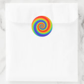 Oorspronkelijk regenbooggradiënt Kleurig spiraal e Ronde Sticker (Tas)