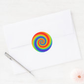 Oorspronkelijk regenbooggradiënt Kleurig spiraal e Ronde Sticker (Envelop)