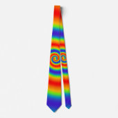 Oorspronkelijk regenbooggradiënt Kleurig spiraal e Stropdas (Voorkant)