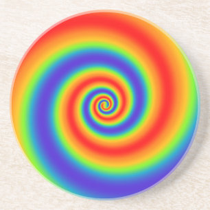 Oorspronkelijk regenbooggradiënt Kleurig spiraal e Zandsteen Onderzetter