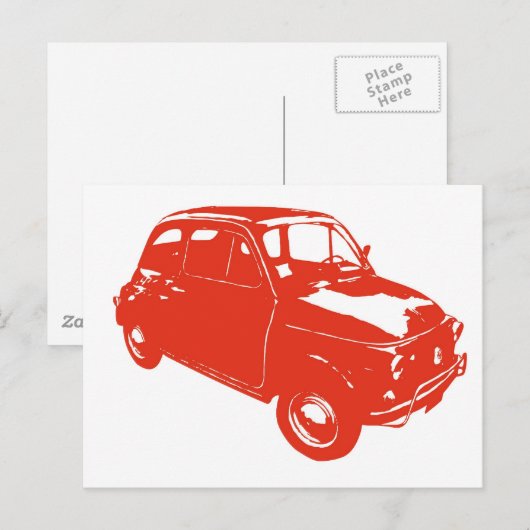 Oorspronkelijk rood briefkaart (Voorkant / Achterkant)