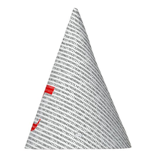 Oorspronkelijk rood getal pi dag wiskundig symbool feesthoedjes (Rechts)