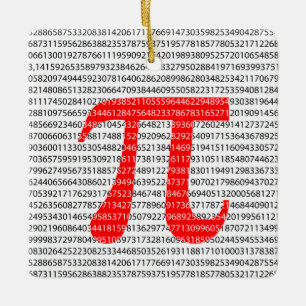 Oorspronkelijk rood getal pi dag wiskundig symbool keramisch ornament