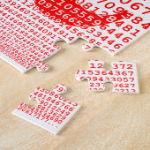 Oorspronkelijk rood getal pi dag wiskundig symbool legpuzzel (Zijkant)