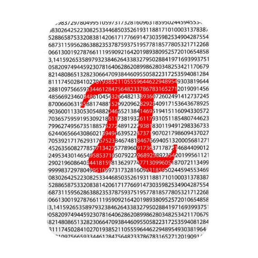 Oorspronkelijk rood getal pi dag wiskundig symbool magneet (Verticaal)