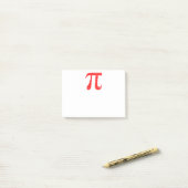 Oorspronkelijk rood getal pi dag wiskundig symbool post-it® notes (Op bureau)