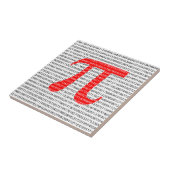 Oorspronkelijk rood getal pi dag wiskundig symbool tegeltje (Zijkant)