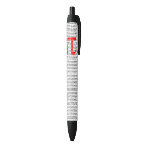 Oorspronkelijk rood getal pi dag wiskundig symbool zwarte inkt pen