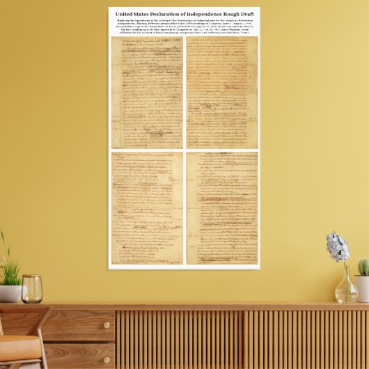 OORSPRONKELIJK Ruw Ontwerpverklaring van onafhanke Canvas Afdruk (Insitu (Woonkamer))