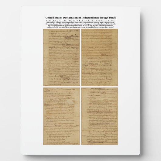 OORSPRONKELIJK Ruw Ontwerpverklaring van onafhanke Fotoplaat (Voorkant)