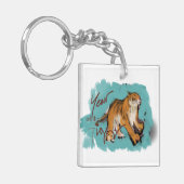 Oorspronkelijk schilderen Chinese tijgerjaarsnaam  Sleutelhanger (Voorkant Links)