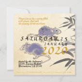 Oorspronkelijk schilderen van Bamboe Ratten Wissen (Achterkant)