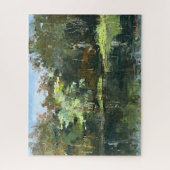 Oorspronkelijk schilderen van de rivierwoudschaal legpuzzel (Verticaal)