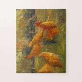 Oorspronkelijk schilderen van kippen Barnyard, uit Legpuzzel (Verticaal)