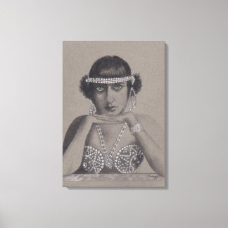 Oorspronkelijk schilderen van Silent Film Star Canvas Afdruk