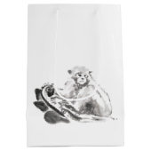 Oorspronkelijk schilderende Chinese aap jaar 2016 Medium Cadeauzakje (Achterkant)