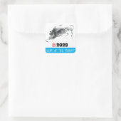 Oorspronkelijk schilderende Chinese konijnenjaar g Vierkante Sticker (Tas)