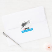 Oorspronkelijk schilderende Chinese konijnenjaar g Vierkante Sticker (Envelop)