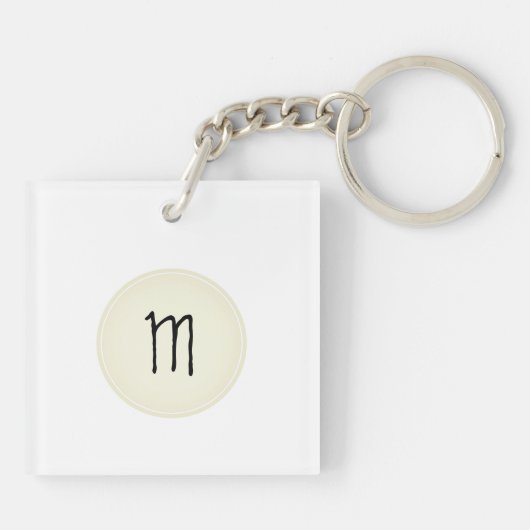 Oorspronkelijk schilderende Chinese tijger jaar M  Sleutelhanger (Achterkant)