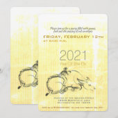 Oorspronkelijk schilderende waterbuffel Kind Ox Ja (Voorkant / Achterkant)