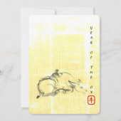 Oorspronkelijk schilderende waterbuffel Kind Ox Ja (Achterkant)