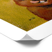 Oorspronkelijk schilderij van de beaver enigszins  poster (Hoek)