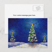 Oorspronkelijk schilderij van kerstkunst met kleur feestdagenkaart (Voorkant / Achterkant)