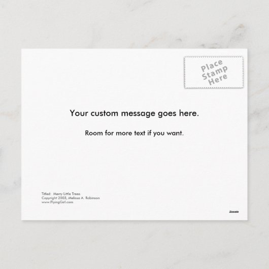 Oorspronkelijk schilderij van kerstkunst met kleur feestdagenkaart (Achterkant)