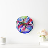 Oorspronkelijk schilderij van Rainbow Azalea-bloem Ronde Klok (Huis)