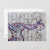 Oorspronkelijk schilderpaard op zangplaat briefkaart (Voorkant / Achterkant)