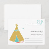 Oorspronkelijk thema | Wedding RSVP Kaart (Voorkant / Achterkant)