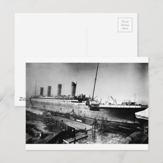 oorspronkelijk titanisch afbeelding in aanbouw briefkaart (Voorkant / Achterkant)