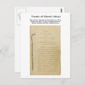 OORSPRONKELIJK Verdrag van Gent 8 Stat. 218.1814 Briefkaart (Voorkant / Achterkant)