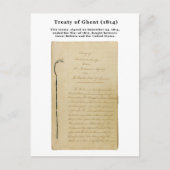 OORSPRONKELIJK Verdrag van Gent 8 Stat. 218.1814 Briefkaart (Voorkant)
