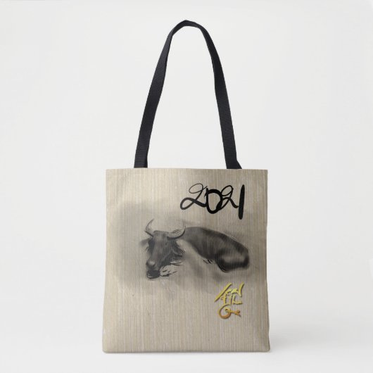 Oorspronkelijk vormende waterbuffels Ox nieuwjaar  Tote Bag (Voorkant)