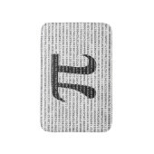 Oorspronkelijk zwart getal pi dag wiskundig symboo badmat (Voorkant Verticaal)