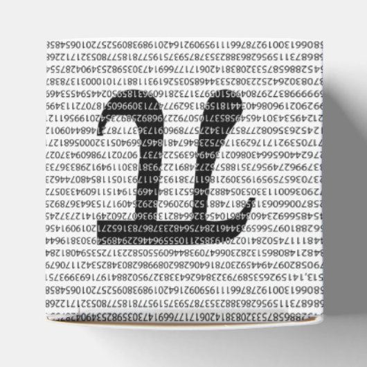 Oorspronkelijk zwart getal pi dag wiskundig symboo bedankdoosjes (Bovenkant)