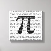 Oorspronkelijk zwart getal pi dag wiskundig symboo canvas afdruk (Voorkant)