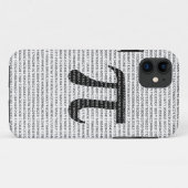 Oorspronkelijk zwart getal pi dag wiskundig symboo Case-Mate iPhone case (Achterkant (horizontaal))