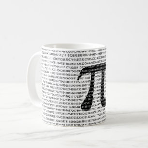 Oorspronkelijk zwart getal pi dag wiskundig symboo koffiemok