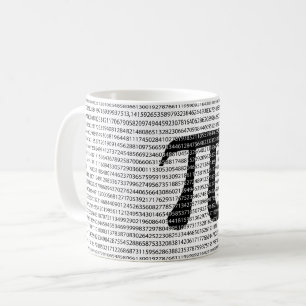 Oorspronkelijk zwart getal pi dag wiskundig symboo koffiemok
