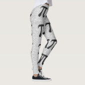 Oorspronkelijk zwart getal pi dag wiskundig symboo leggings (Rechts)