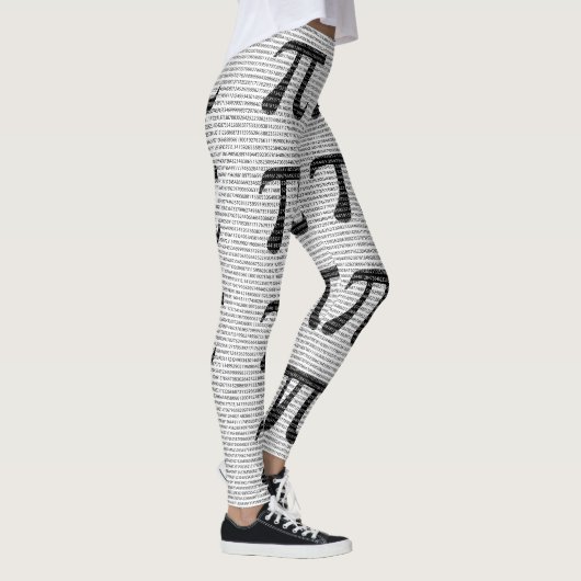 Oorspronkelijk zwart getal pi dag wiskundig symboo leggings (Rechts)