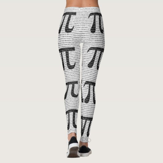 Oorspronkelijk zwart getal pi dag wiskundig symboo leggings (Achterkant)