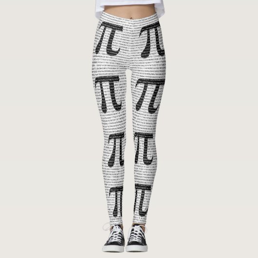 Oorspronkelijk zwart getal pi dag wiskundig symboo leggings (Voorkant)