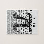 Oorspronkelijk zwart getal pi dag wiskundig symboo legpuzzel (Horizontaal)