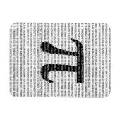 Oorspronkelijk zwart getal pi dag wiskundig symboo magneet (Horizontaal)