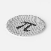 Oorspronkelijk zwart getal pi dag wiskundig symboo papieren bordje (Gekanteld)