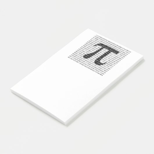 Oorspronkelijk zwart getal pi dag wiskundig symboo post-it® notes (Schuin)
